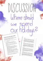 Vorschau - Arbeitsblätter - Role Cards - Discussion: Where should we spend our holidays? - Deckblatt