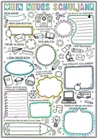 Vorschau - Arbeitsblätter - Ausblick auf das neue Schuljahr - Erwartungen, Ziele, Wünsche - Doodle Steckbriefe Sek 1 - Seite 2