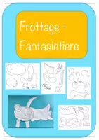 Vorschau - Stundenentwürfe - Frottage - Fantasietiere erstellen - Deckblatt