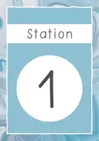 Vorschau - Stationenlernen - Stationenschilder - Blau marmoriert (pdf und pptx) - Seite 3