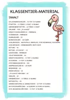 Vorschau - Mal- und Bastelvorlagen - Klassentier Materialpaket "Flamingo" / Flamingoklasse (inkl. Clipart!) - Seite 1