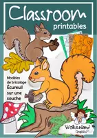 Aperçu - Matériel pour travaux manuels / dessin - Écureuil Modèles de bricolage à imprimer sur papier coloré - Page de couverture