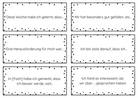 Vorschau - Poster - Reflexionskarten für den Klassenrat/ als Wochenrückblick - Deckblatt