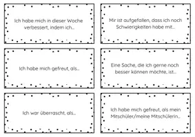 Vorschau - Poster - Reflexionskarten für den Klassenrat/ als Wochenrückblick - Seite 1