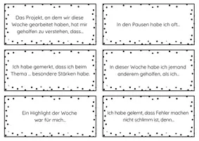 Vorschau - Poster - Reflexionskarten für den Klassenrat/ als Wochenrückblick - Seite 2