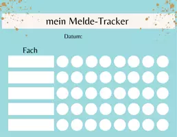Vorschau - Arbeitsblätter - Melde-Tracker - Seite 1