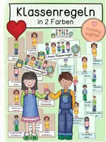 Vorschau - Poster - Klassenregeln - Plakate inkl. Vertrag - Deckblatt
