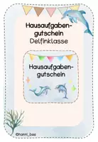 Vorschau - Bildkarten - Materialpaket Delfinklasse Klassenzimmer/Rituale/Schulstart/Einschulung - Seite 1
