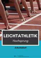 Vorschau - Arbeitsblätter - Leichtathletik ⎮ Hochsprung - Magazin inkl. 9 Arbeitsblätter und Bildkarte Aufbau Hochsprunganlage - Deckblatt