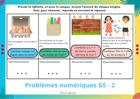 Aperçu - Préparation de séance / Séance complète - 40 vidéos sur Problèmes numériques - Page 3