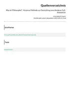 Vorschau - Arbeitsblätter - Was ist Philosophie? - Kreative Methode zur Darstellung verschiedener SuS-Antworten - Seite 1