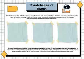 Vorschau - Arbeitsblätter - 2 Wahrheiten 1 Traum - Seite 1