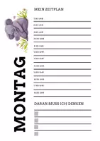 Vorschau - Lehrpläne/Lehrermaterial - Tages- / Wochenplan mit supersüßen Tieren - Seite 1
