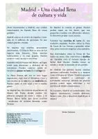 Vorschau - Arbeitsblätter - Spanien - La ciudad de Madrid - LEICHTES Sprachniveau - Seite 1