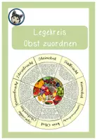 Vorschau - Stationenlernen - Materialpaket Lesekreis Legekreis Obstsorten Gemüsesorten - Seite 1