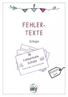 Vorschau - Anderer Materialtyp - Fehlertexte Schule - Deckblatt