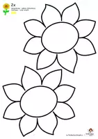 anteprima - Materiale per pittura e bricolage - Girasole d'Autunno Luminoso: Modello differenziato Print & Craft da ritagliare e incollare (Arte e Immagine Scuola Primaria) - Pagina 2