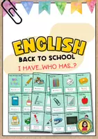 Vorschau - Spiele - Back to School I have...who has...? Game | Vocabulary | School Things | Classroom Objects - Deckblatt
