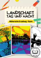 Vorschau - Mal- und Bastelvorlagen - Landschaft - Tag und Nacht - Komplementärfarben - Deckblatt