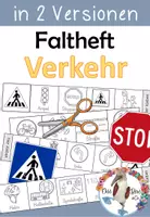 Vorschau - Arbeitsblätter - Verkehrserziehung - Faltheft - praktische Kopiervorlage für das Thema Verkehr & mein Schulweg - Deckblatt