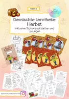 Vorschau - Arbeitsblätter - Lerntheke Herbst Klasse 2 - Deckblatt
