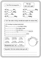 Vorschau - Arbeitsblätter - Wochentage mit Lösungen: Days of the week in English - Seite 1