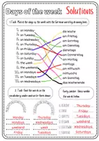 Vorschau - Arbeitsblätter - Wochentage mit Lösungen: Days of the week in English - Seite 2
