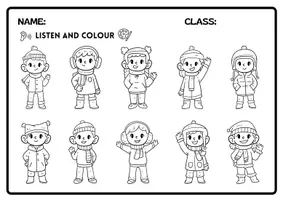 Vista previa - Hojas de trabajo - WINTER CLOTHES WORKSHEETS: UNIT PACK - página 3