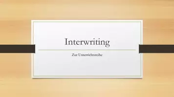 Vorschau - Arbeitsblätter - Interwriting - Abschluss Lektüre - Deckblatt
