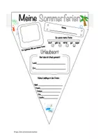 Vorschau - Arbeitsblätter - Sommerferien Wimpel - Deckblatt