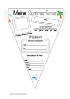 Vorschau - Arbeitsblätter - Sommerferien Wimpel - Seite 1