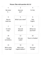 Vorschau - Arbeitsblätter - Phrase Cards Über mich sprechen BL1 U1 - Seite 2