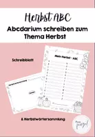 Vorschau - Arbeitsblätter - Herbst ABC schreiben (Abcdarium) - Deckblatt