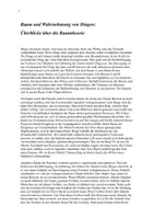 Vorschau - Text - Raum für die Wahrnehmung von Dingen - Deckblatt