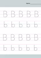 Vorschau - Arbeitsblätter - Zwei Seiten schreiben: Buchstabe B (1.Klasse) - Seite 3