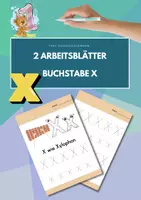 Vorschau - Arbeitsblätter - Zwei Seiten schreiben: Buchstabe X (1.Klasse) - Deckblatt