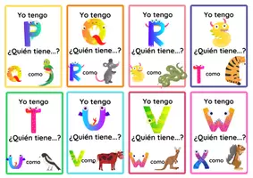 Vista previa - Tarjetas / Manipulativos - Juego didáctico: Yo tengo - quién tiene (letras ABC) - página 3