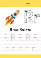 Vorschau - Arbeitsblätter - Zwei Seiten schreiben: Buchstabe R (1.Klasse) - Seite 1