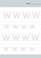 Vorschau - Arbeitsblätter - Zwei Seiten schreiben: Buchstabe W (1.Klasse) - Seite 2