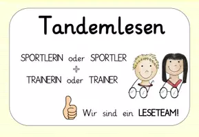Vorschau - Poster - Tandemlesen - Lesezeit/Leseband - in Grundschrift - Tafelmaterial/Aushang - Seite 2