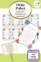 Aperçu - Présentation / Support pour le tableau - DAZ | DAF | Organisation de la rentrée scolaire | éditable | règles de classe, livre de classe, service d'ordre, service de rappel + plus - Page de couverture