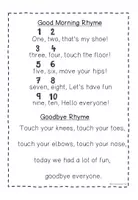 Vorschau - Arbeitsblätter - English Good Morning & Goodbye Rhyme - Seite 2