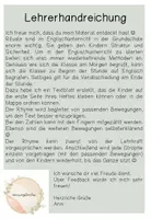 Vorschau - Arbeitsblätter - English Good Morning & Goodbye Rhyme - Seite 1