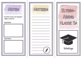 Vorschau - Arbeitsblätter - Editierbare Vorlage - Flyer für Elternabende - Seite 3