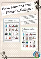 Vorschau - Arbeitsblätter - Find someone who .. - Easter holidays - Deckblatt