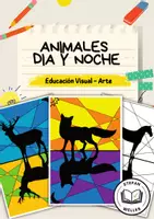 Vista previa - Manualidades / Dibujos para colorear - Animales - Día y noche - Colores complementarios - Portada