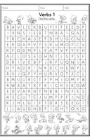 Vorschau - Arbeitsblätter - Verbs Word Searches - Seite 1