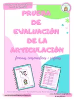 Vista previa - Evaluación - Prueba de evaluación de la articulación consonantes + sinfones - Portada