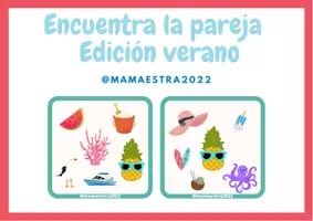 Vista previa - Tarjetas / Manipulativos - Encuentra la pareja edición verano - página 1