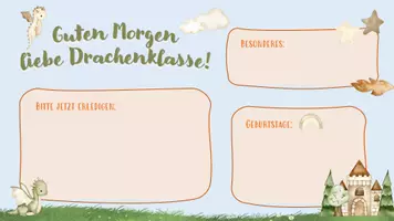 Vorschau - Poster - Begrüßungsbild für die digitale Tafel 16:9 (editierbar) - Seite 2
